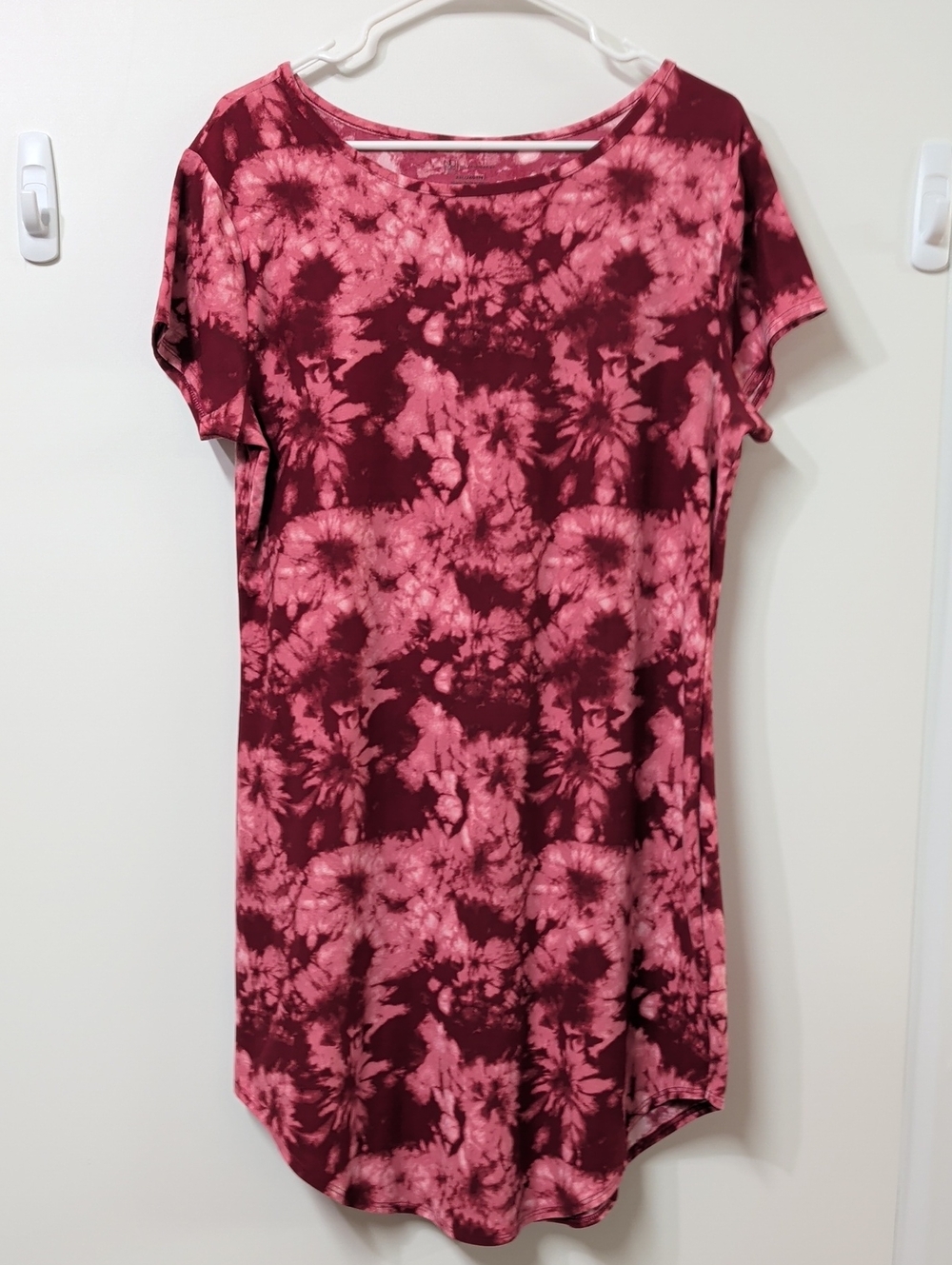 NWOT No Boundaries Red Pink Tie Dye Dress Size XXL (19)